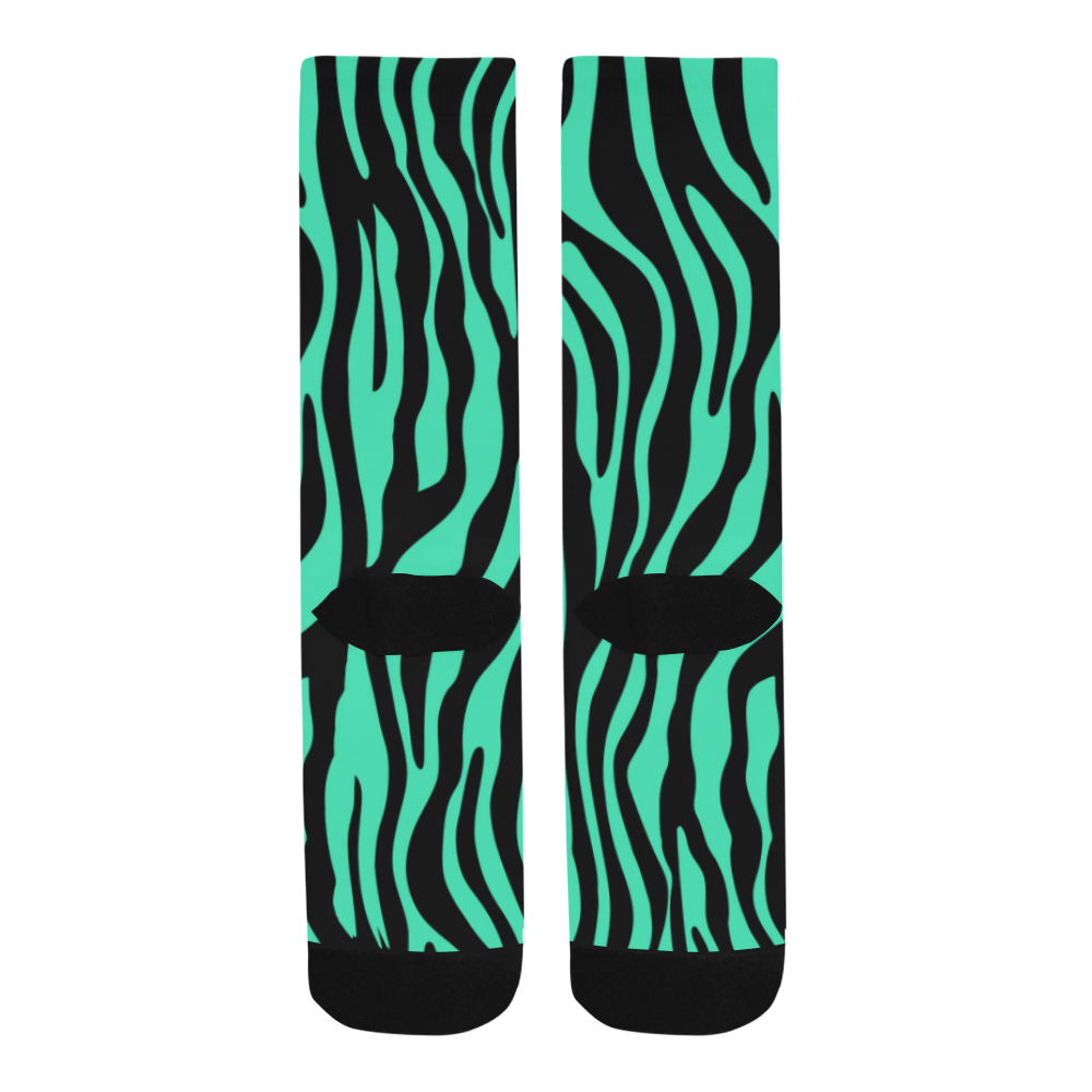 Zebra Stripes Pattern - Black Clear Trouser Socks