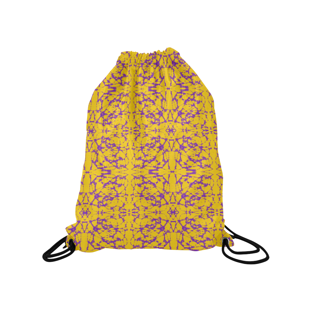Gold and Purple Astral Art Medium Drawstring Bag Model 1604 (Twin Sides) 13.8"(W) * 18.1"(H)