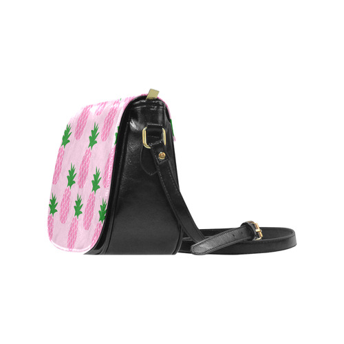 Pink Pineapple Classic Saddle Bag/Small (Model 1648)