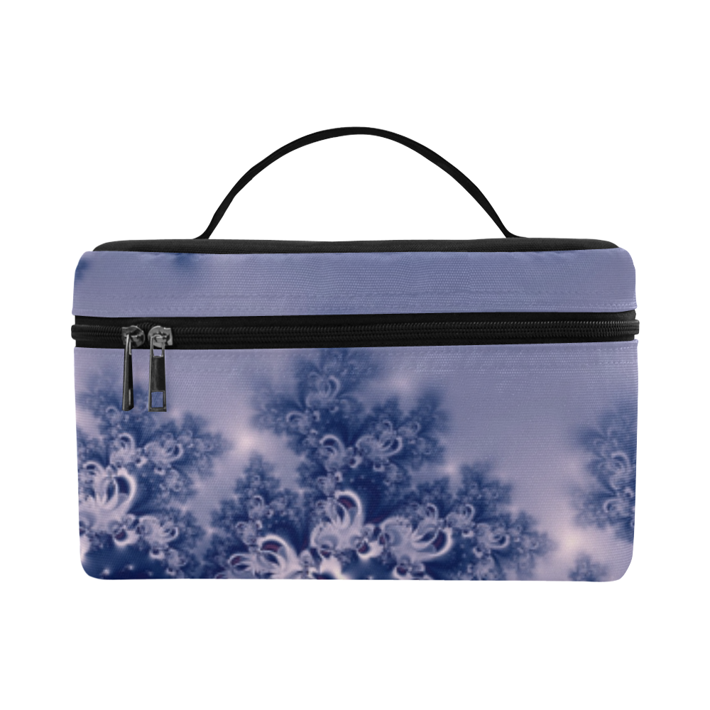 Purple Frost Fractal Cosmetic Bag/Large (Model 1658)