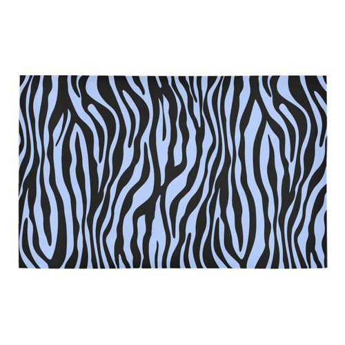 Zebra Stripes Pattern - Black Clear Bath Rug 20''x 32''