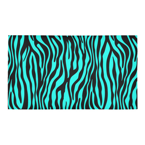 Zebra Stripes Pattern - Black Clear Bath Rug 16''x 28''