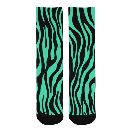 Zebra Stripes Pattern - Black Clear Trouser Socks