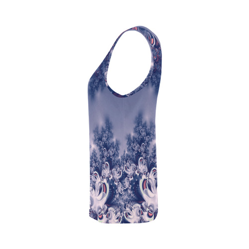 Purple Frost Fractal All Over Print Tank Top for Women (Model T43)