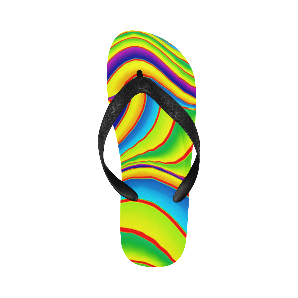 Summer Wave Colors Flip Flops for Men/Women (Model 040)