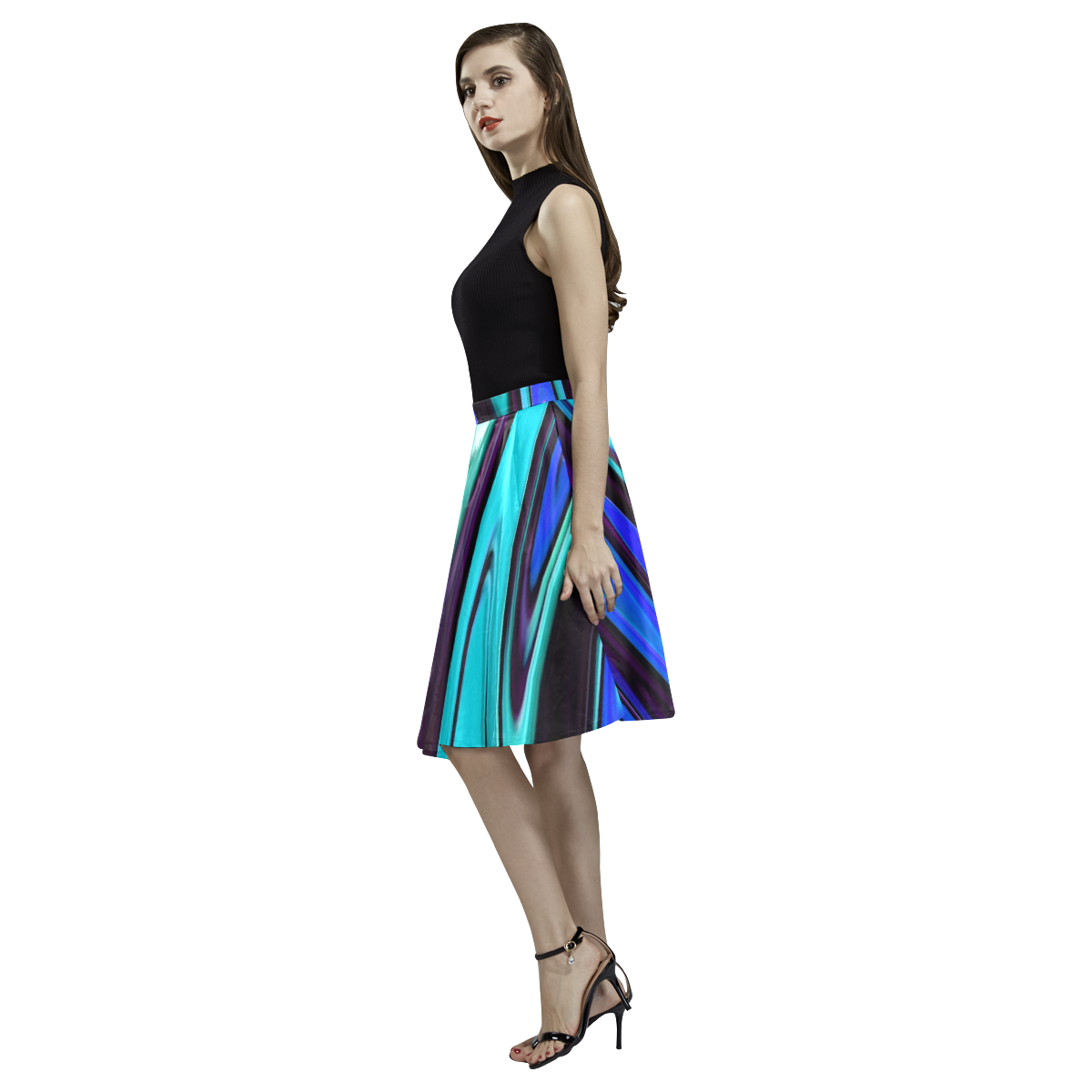 Hot Waves C by FeelGood Melete Pleated Midi Skirt (Model D15)