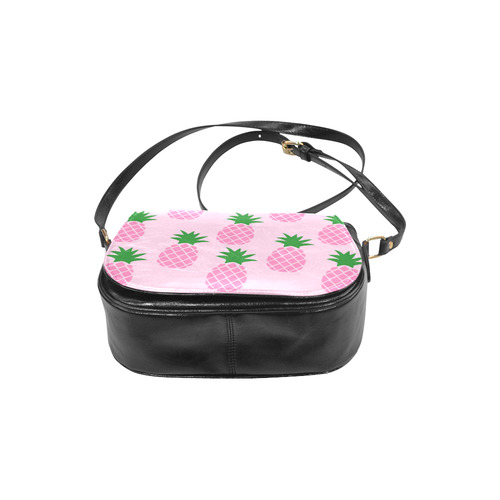 Pink Pineapple Classic Saddle Bag/Small (Model 1648)