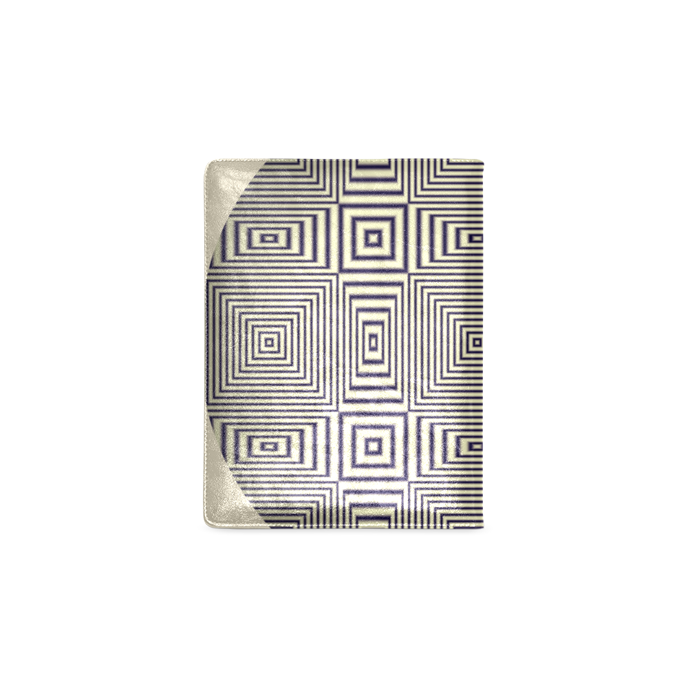 Striped geometric pattern in sepia Creamy Borders Version Custom NoteBook B5