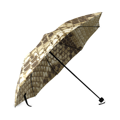 Golden Snakeskin - No snake has to die for it Foldable Umbrella (Model U01)