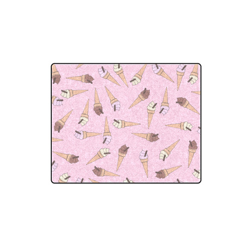 Pink Fun Ice Cream Pattern Blanket 40"x50"