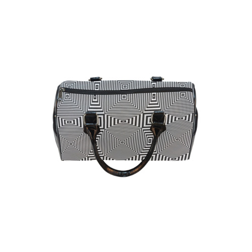 Flickering geometric optical illusion Boston Handbag (Model 1621)