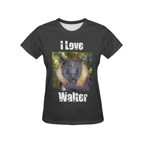 I Love Walter All Over Print T-Shirt for Women (USA Size) (Model T40)