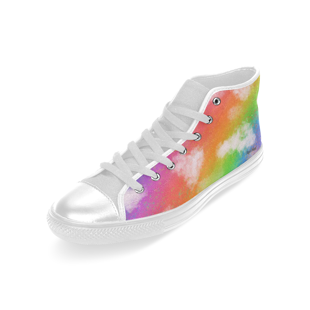 Rainbow Love. Inspired by the Magic Island of Gotland. Men’s Classic High Top Canvas Shoes (Model 017)