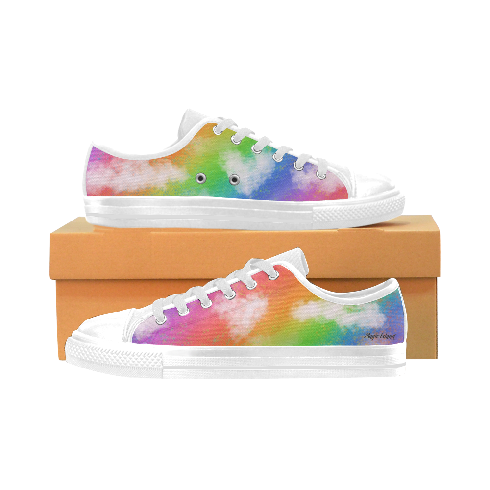 Rainbow Love. Inspired by the Magic Island of Gotland. Men's Classic Canvas Shoes (Model 018)