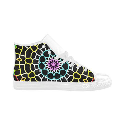 Live Line Mandala Aquila High Top Microfiber Leather Women's Shoes/Large Size (Model 032)