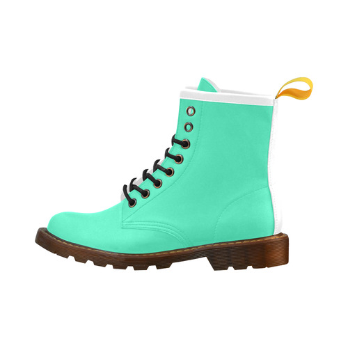 Only two Colors: Light Ocean Green High Grade PU Leather Martin Boots For Men Model 402H