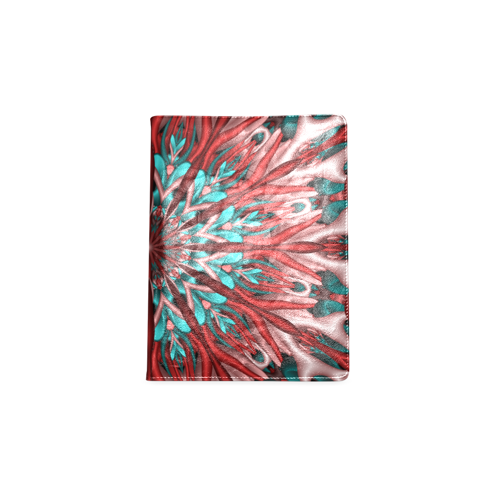 Pink teal fractal mandala Custom NoteBook B5
