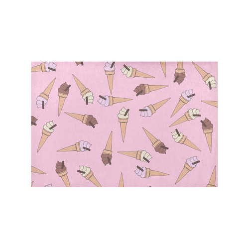 Pink Fun Ice Cream Pattern Placemat 12’’ x 18’’ (Set of 4)