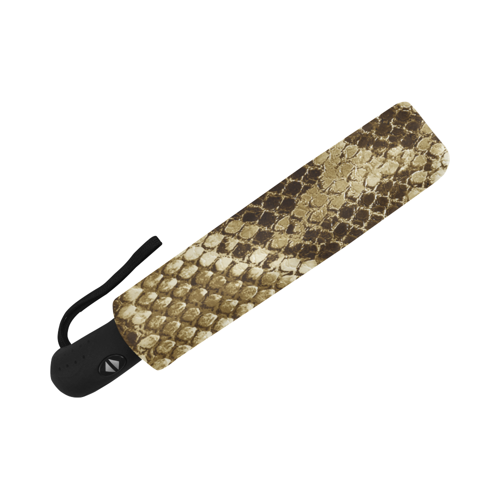 Golden Snakeskin - No snake has to die for it Auto-Foldable Umbrella (Model U04)