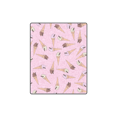 Pink Fun Ice Cream Pattern Blanket 40"x50"