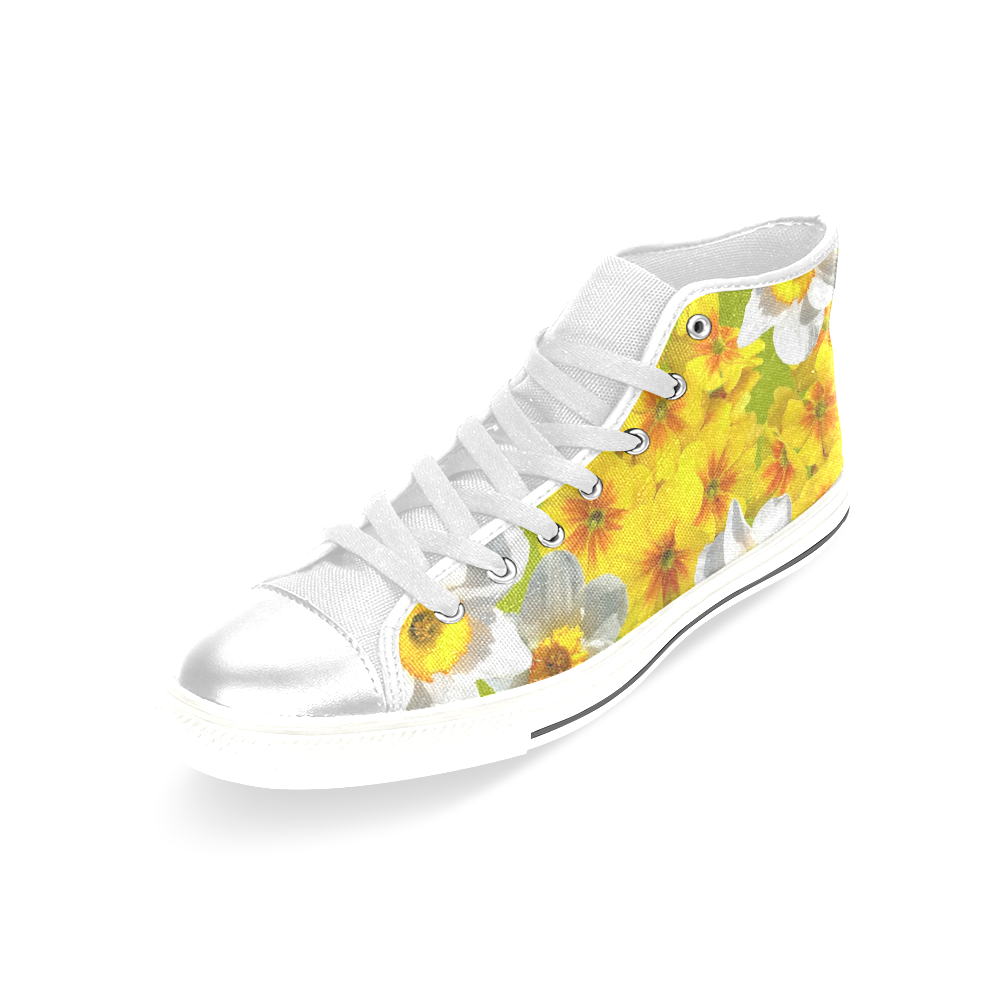 Daffodil Surprise Women's Classic High Top Canvas Shoes (Model 017)