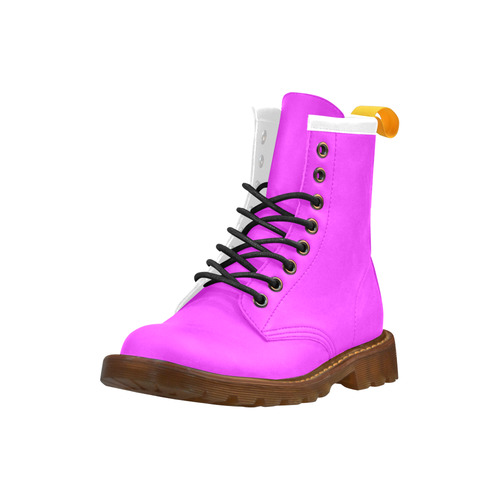 Only two Colors: Neon Pink High Grade PU Leather Martin Boots For Men Model 402H