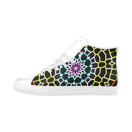 Live Line Mandala Aquila High Top Microfiber Leather Women's Shoes/Large Size (Model 032)