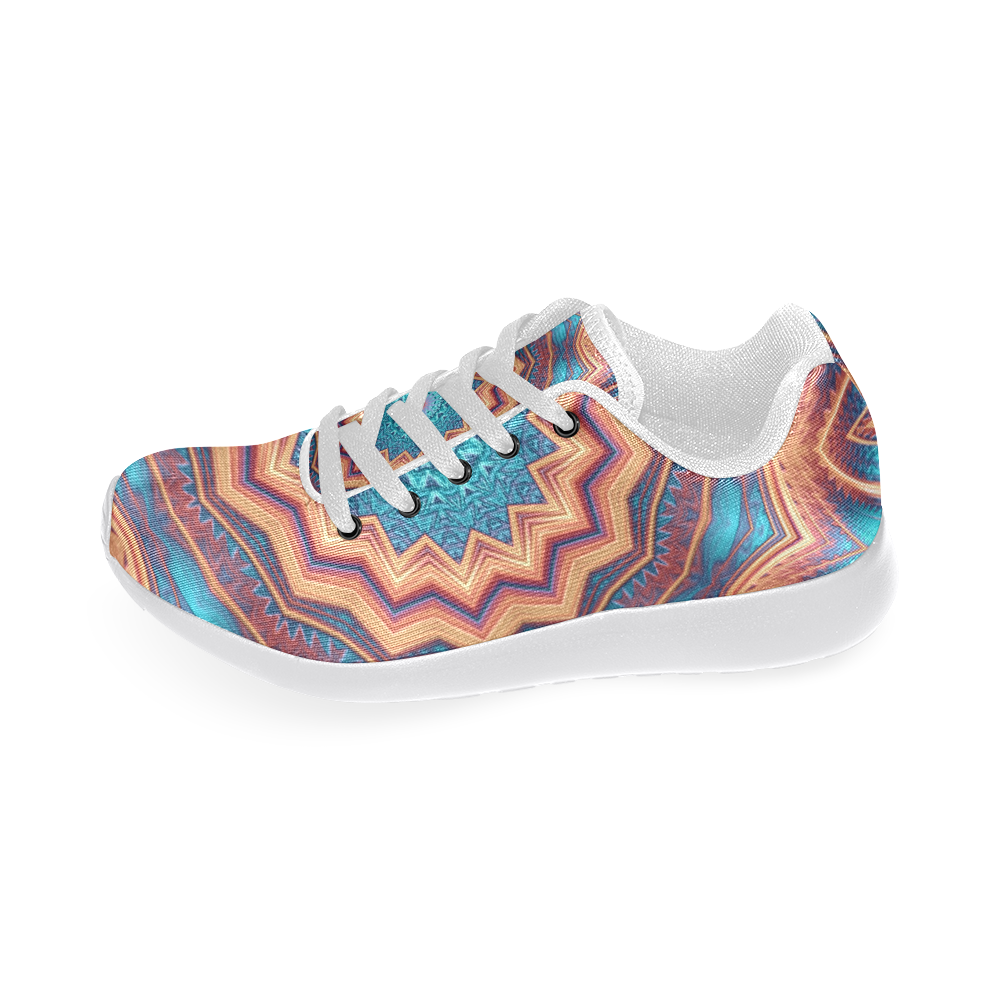 Blue Feather Mandala Women’s Running Shoes (Model 020)