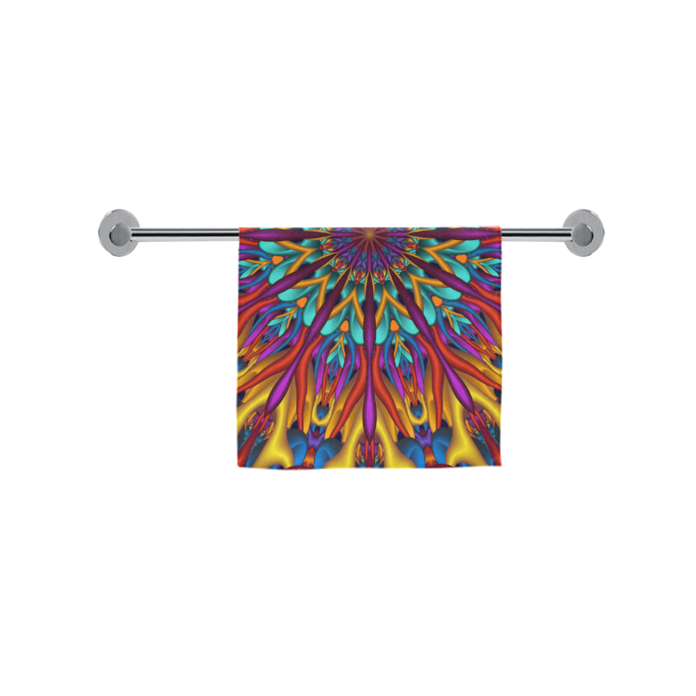 Amazing colors fractal mandala Custom Towel 16"x28"
