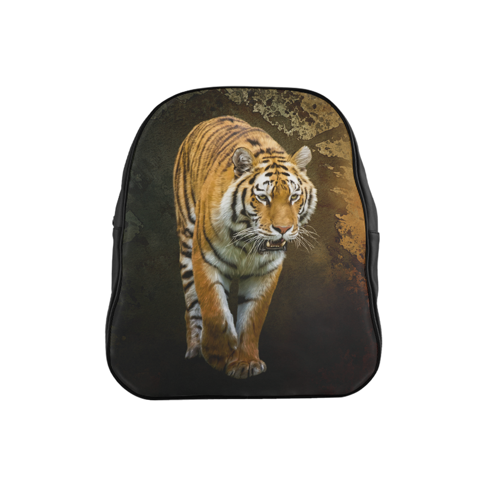 A gorgeous painted siberian tiger School Backpack (Model 1601)(Small)