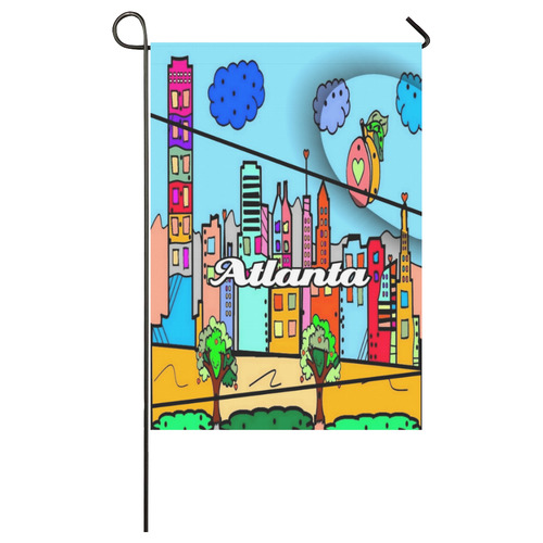 Atlanta Popart 2017 by Nico Bielow Garden Flag 28''x40'' （Without Flagpole）