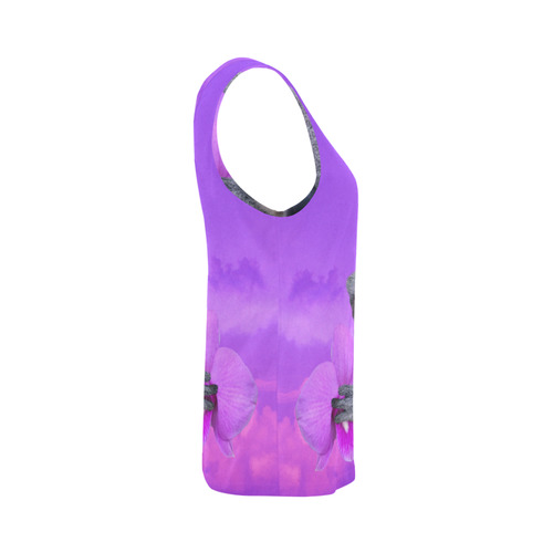 Koala and Orchid All Over Print Tank Top for Women (Model T43)