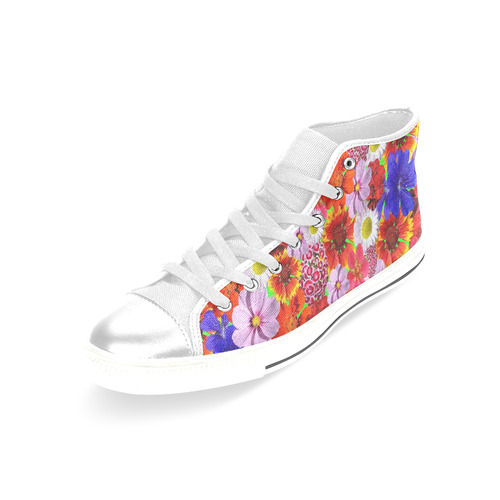 Delightful Daisies Women's Classic High Top Canvas Shoes (Model 017)