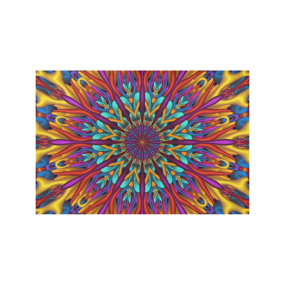 Amazing colors fractal mandala Placemat 12’’ x 18’’ (Set of 2)