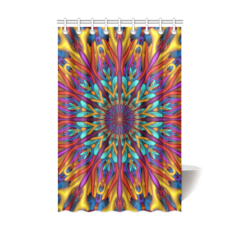 Amazing colors fractal mandala Shower Curtain 48"x72"