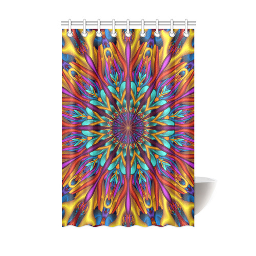 Amazing colors fractal mandala Shower Curtain 48"x72"