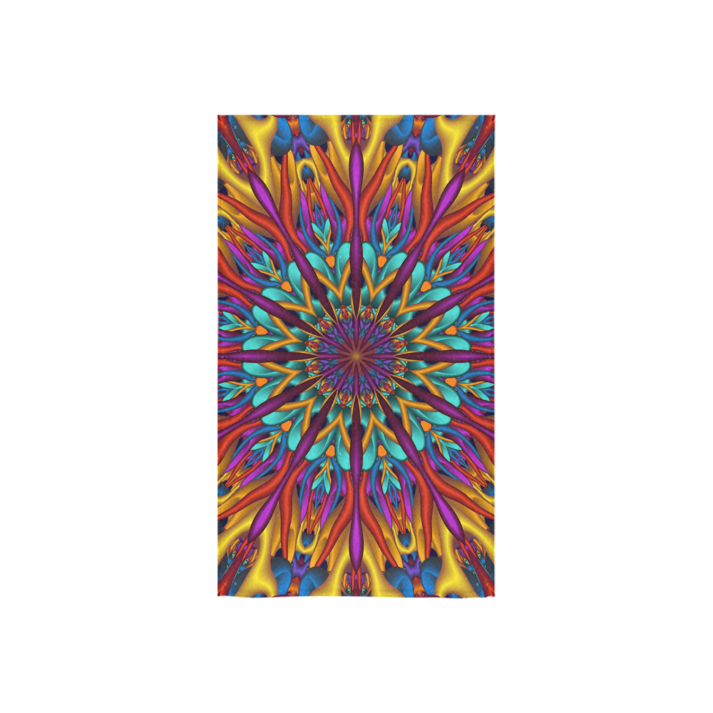 Amazing colors fractal mandala Custom Towel 16"x28"