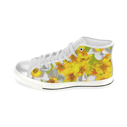 Daffodil Surprise Women's Classic High Top Canvas Shoes (Model 017)