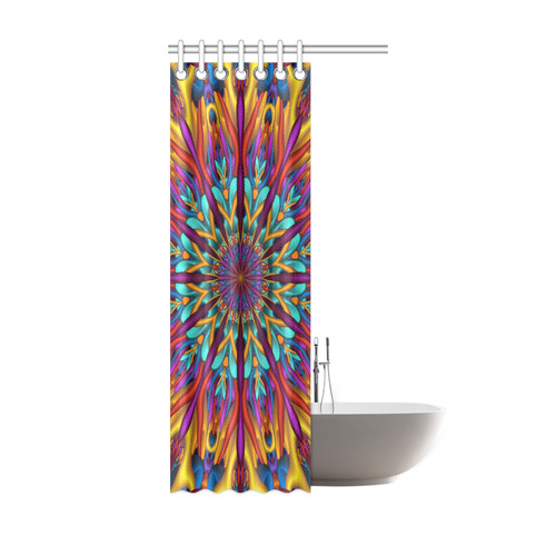 Amazing colors fractal mandala Shower Curtain 36"x72"