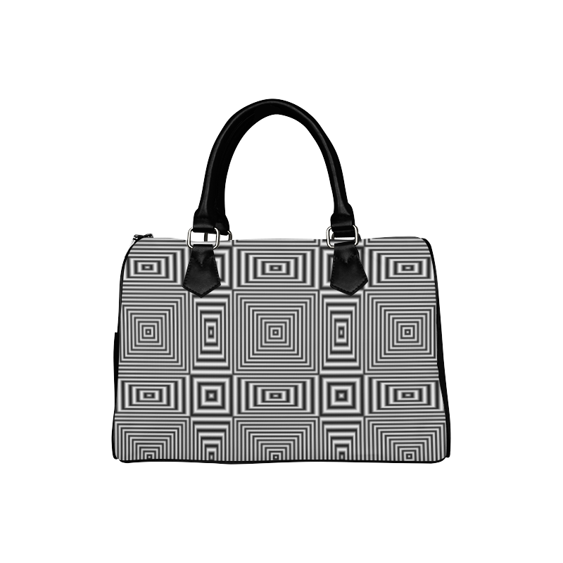 Flickering geometric optical illusion Boston Handbag (Model 1621)