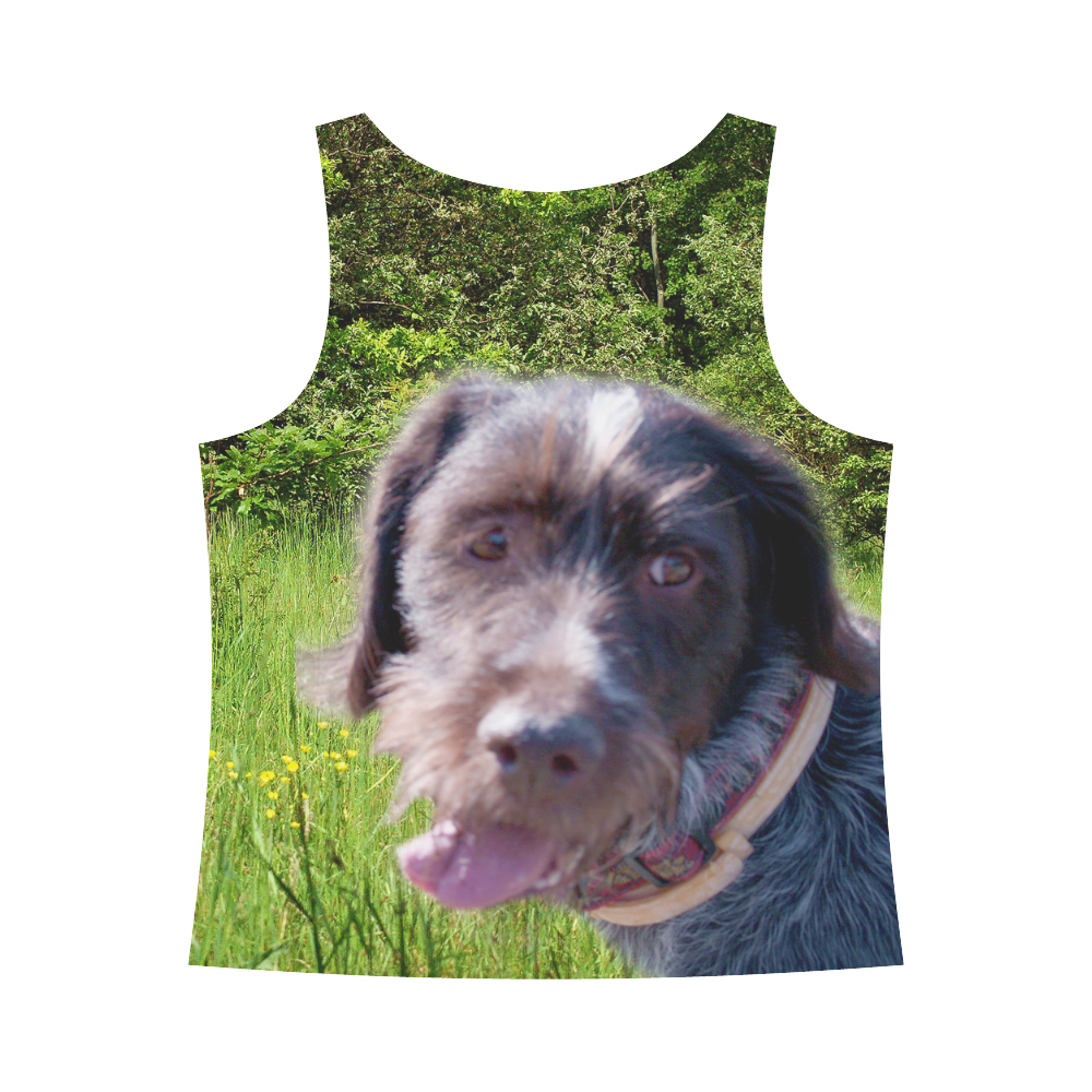Dog Wirehaired Pointing Griffon All Over Print Tank Top for Women (Model T43)