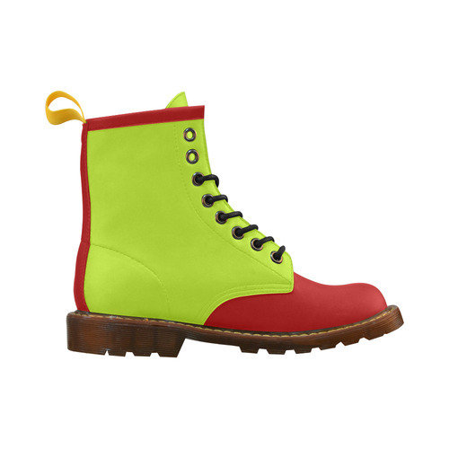 Only two Colors: Spring Green Red High Grade PU Leather Martin Boots For Women Model 402H