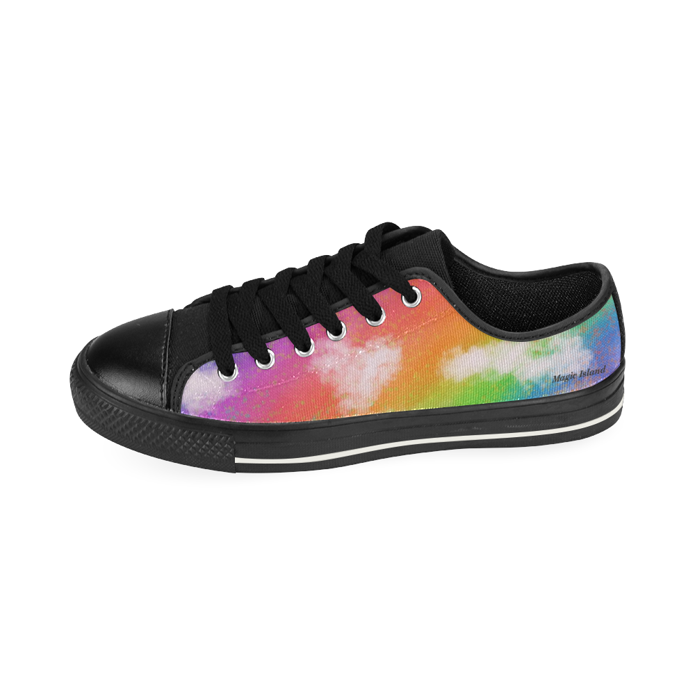 Rainbow Love. Inspired by the magic Island of Gotland. Men's Classic Canvas Shoes (Model 018)