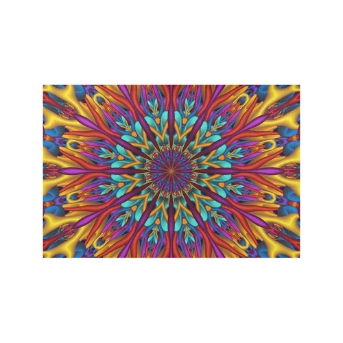 Amazing colors fractal mandala Placemat 12''x18''