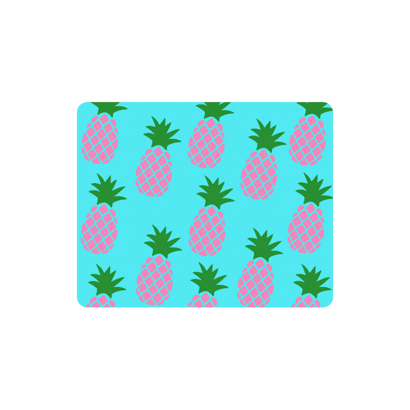 Pink Pineapple Teal Rectangle Mousepad