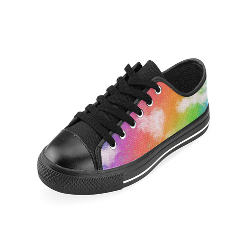 Rainbow Love. Inspired by the magic Island of Gotland. Men's Classic Canvas Shoes (Model 018)