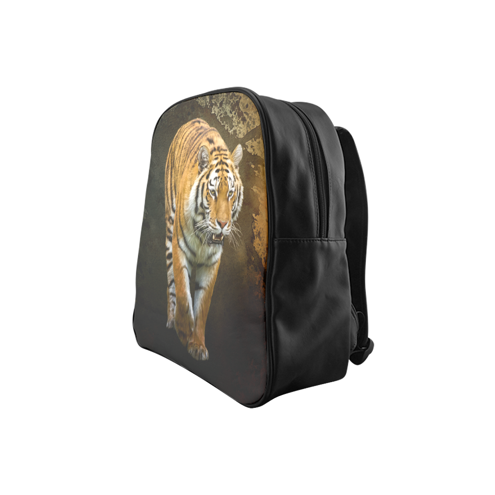 A gorgeous painted siberian tiger School Backpack (Model 1601)(Small)