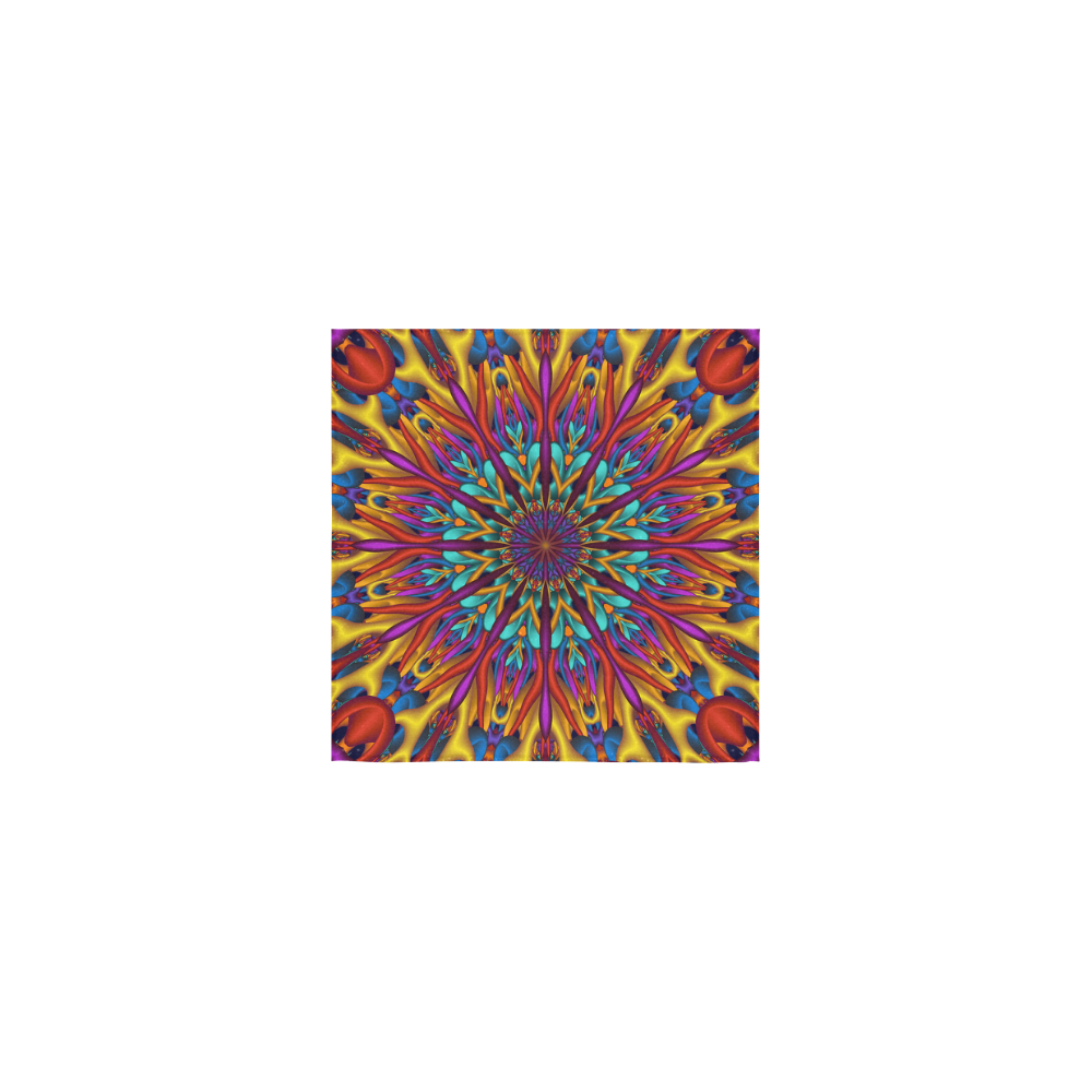 Amazing colors fractal mandala Square Towel 13“x13”