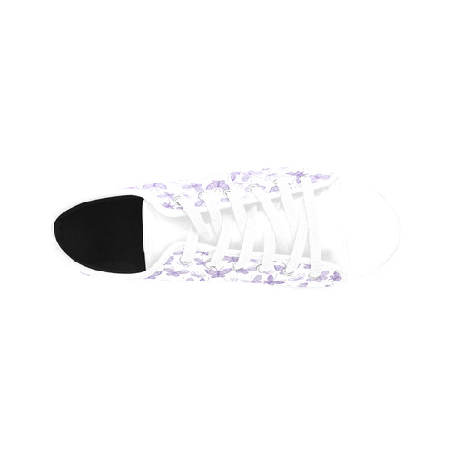 Cute Purple Butterflies Aquila Microfiber Leather Women's Shoes/Large Size (Model 031)