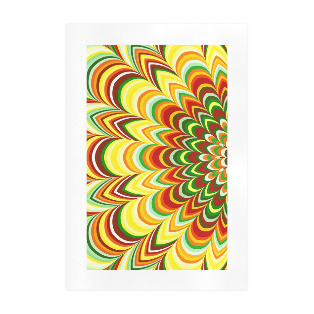 Asymmetric colorful striped pattern Art Print 19‘’x28‘’